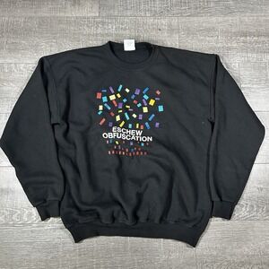 vintage ESCHEW OBFUSCATION CREWNECK‎ SWEATSHIRT XL smart joke funny